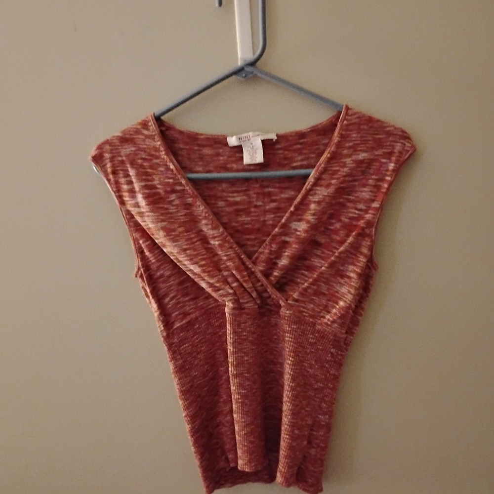 Nine West Rust Knit Blouse